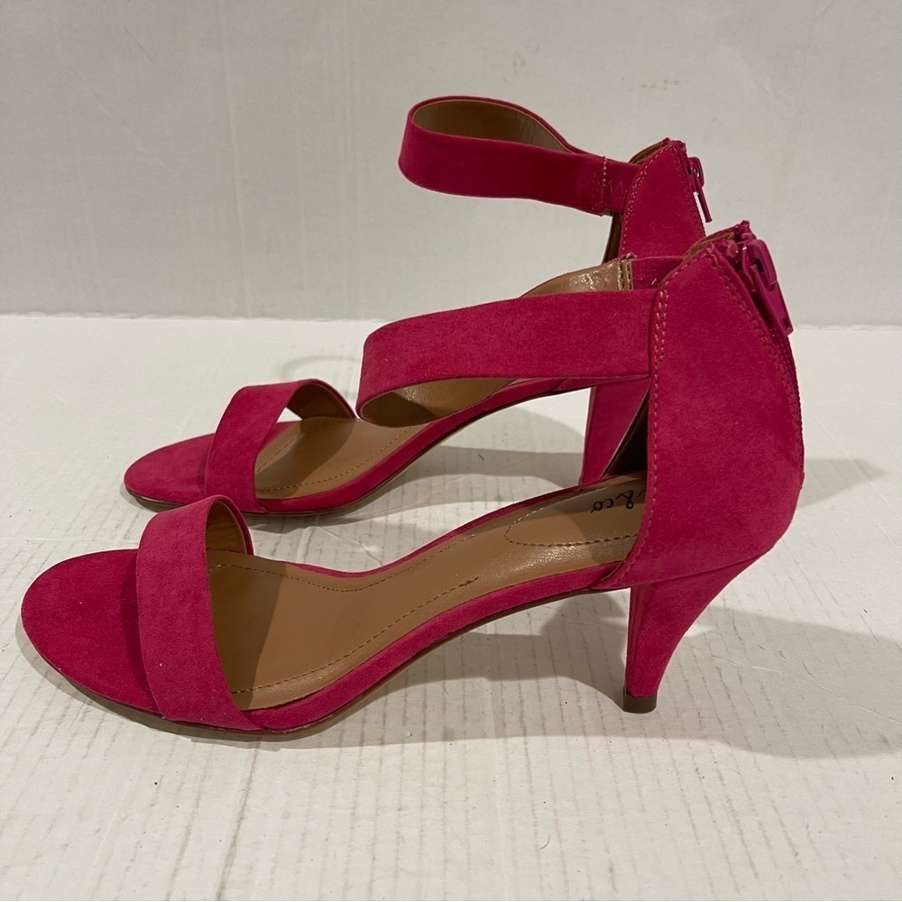 Women’s Style & Co Paycee Raspberry Pink Faux Suede Ankle Strap Pumps Size 10 US - Picture 6 of 11